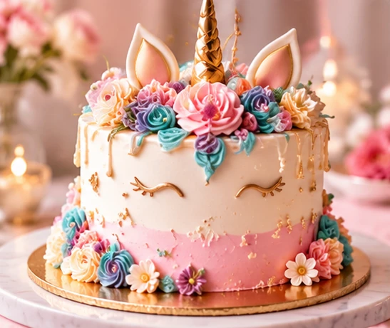 Unicorn birthday cake